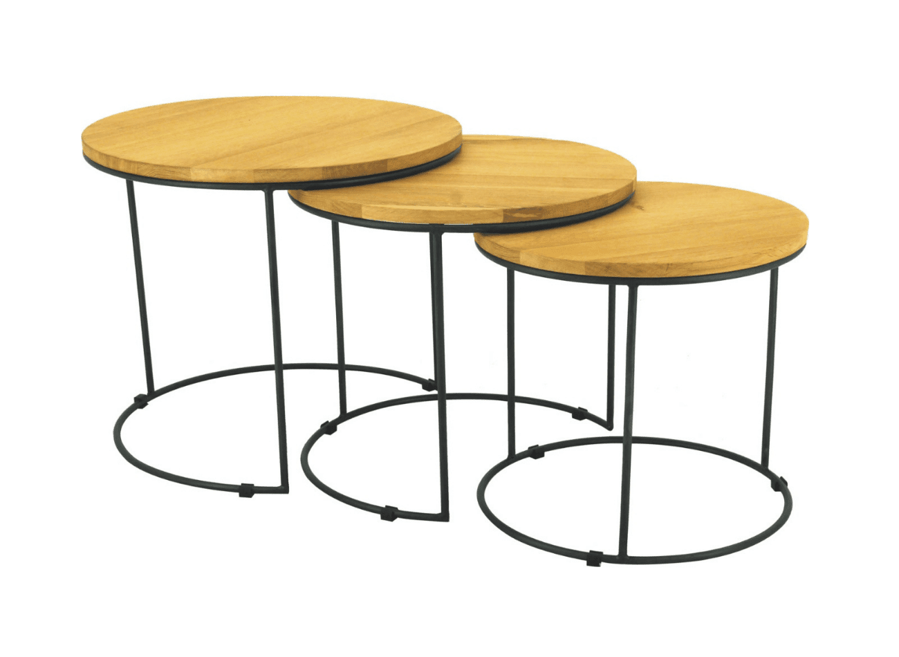 ELIG NEST OF 3 ROUND COFFEE TABLE SET