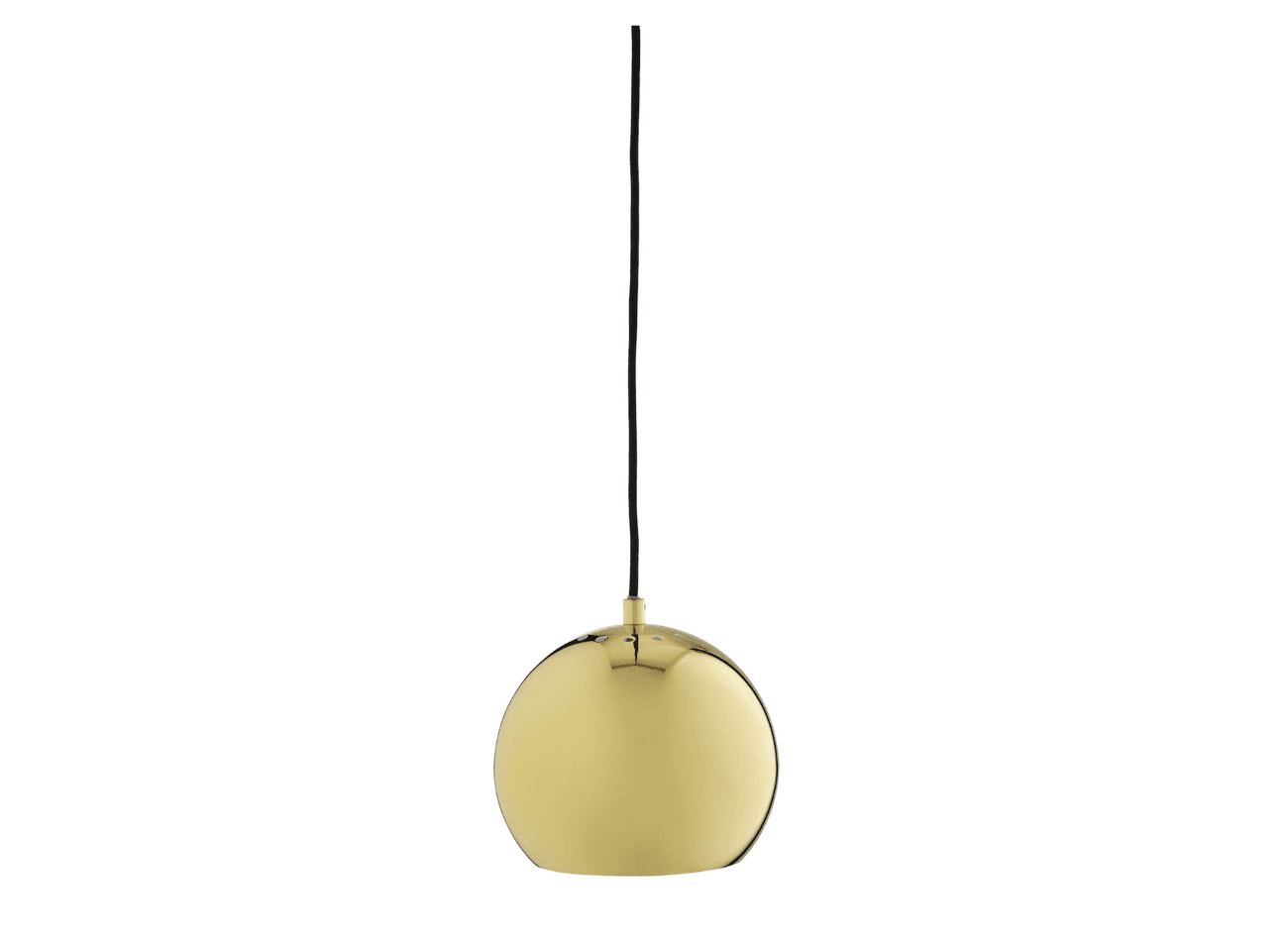 BALL PENDANT LAMP 180Ø, GLOSSY BRASS